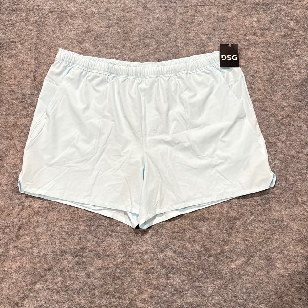 DSG‎ Agility 2-in-1 Training Shorts Mens XXL Light Blue 5" Inseam Lined NWT